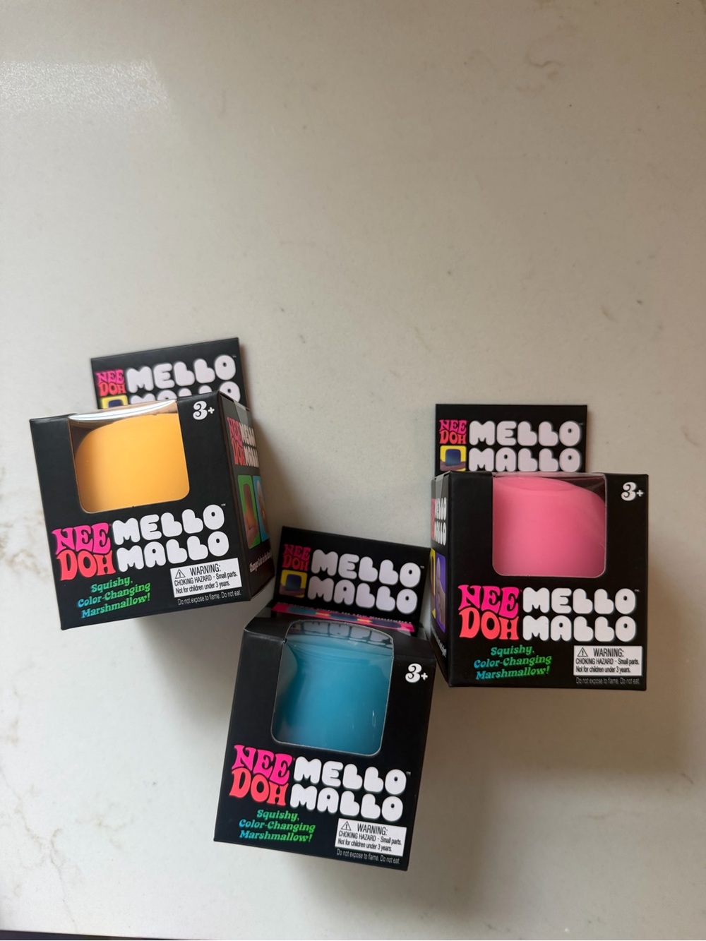 NeeDoh Mello Mallo set Color-Changing Marshmallow squishy toy authentic